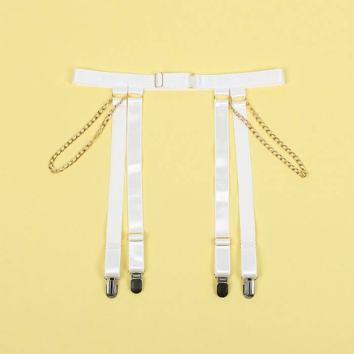 SUBBLIME - 954284 BODY COM CORRENTES + CINTA-LIGA BRANCO S/M