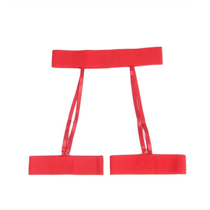 SUBBLIME - 954321 SUTIÃ COM ESTAMPA DE CORAÃÃO + TANGA + CINTO-LIGA VERMELHO S/M