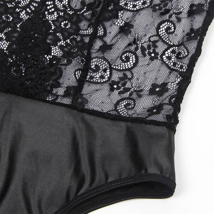 SUBBLIME - 954383 BODY SEXY COM CINTA-LIGA PRETO S/M