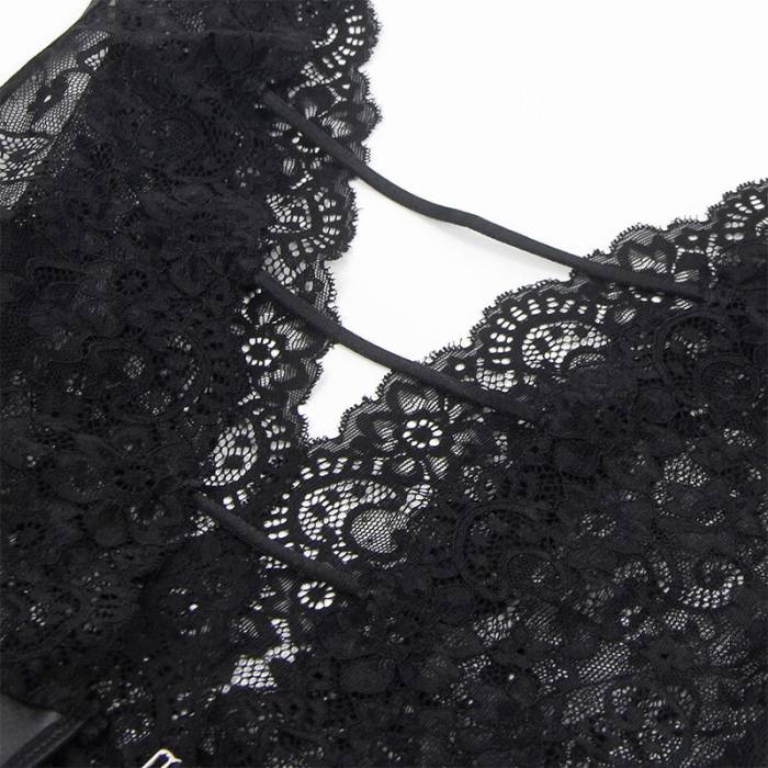SUBBLIME - 954390 BODY SEXY COM CINTA-LIGA PRETO L/XL