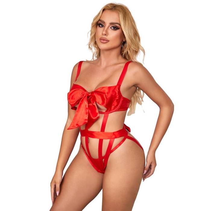 SUBBLIME - 954475 BODY SEXY OPENWORK COM LAÃO VERMELHO L/XL