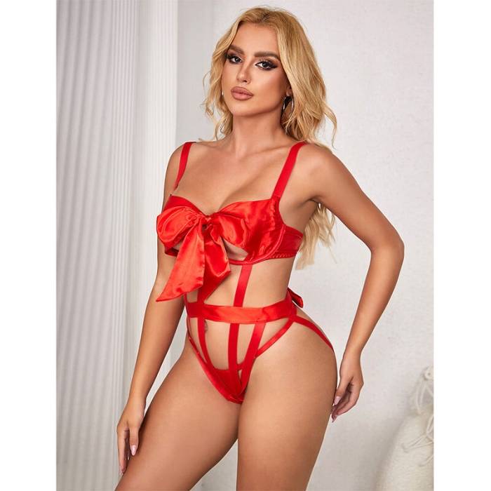 SUBBLIME - 954475 BODY SEXY OPENWORK COM LAÃO VERMELHO L/XL