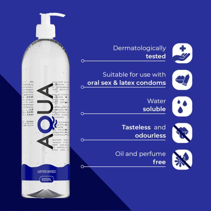 AQUA QUALITY - LUBRIFICANTE Ã BASE DE ÃGUA 1000 ML