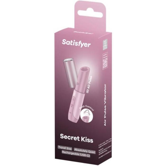 SATISFYER - ESTIMULADOR DE CLITÃRIS SECRET KISS WAVE ROSA