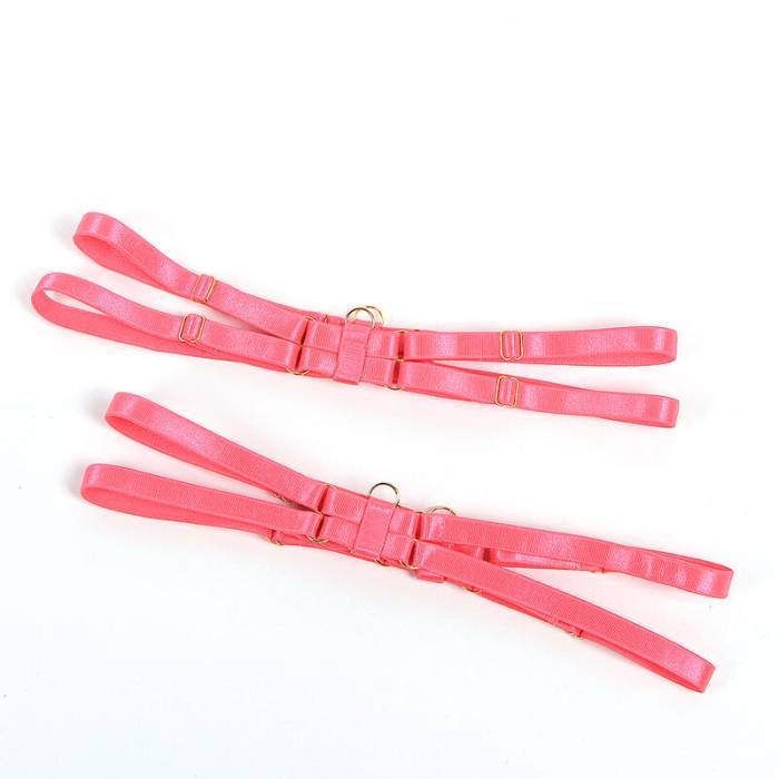 SUBBLIME - 955304 CONJUNTO DE SUTIÃ COM COLAR E DETALHES NAS PERNAS ROSA FLUORESCENTE L/XL