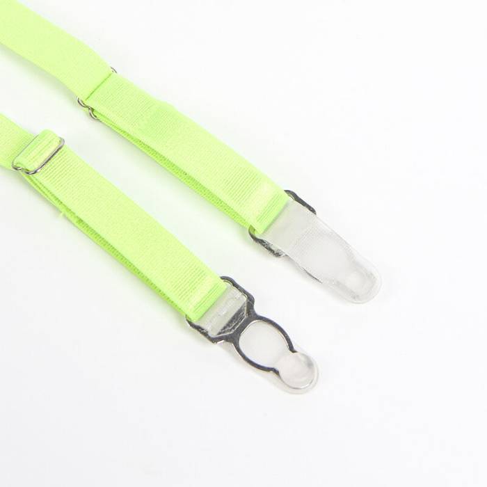 SUBBLIME - 955328 CONJUNTO DE SUTIÃ COM RENDA E LINHAS DE LIGA VERDE E AZUL L/XL