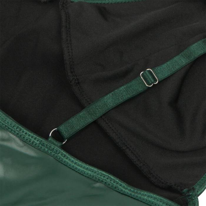 SUBBLIME - 955434 VESTIDO COM ALÃAS DE COURO VERDE S/M