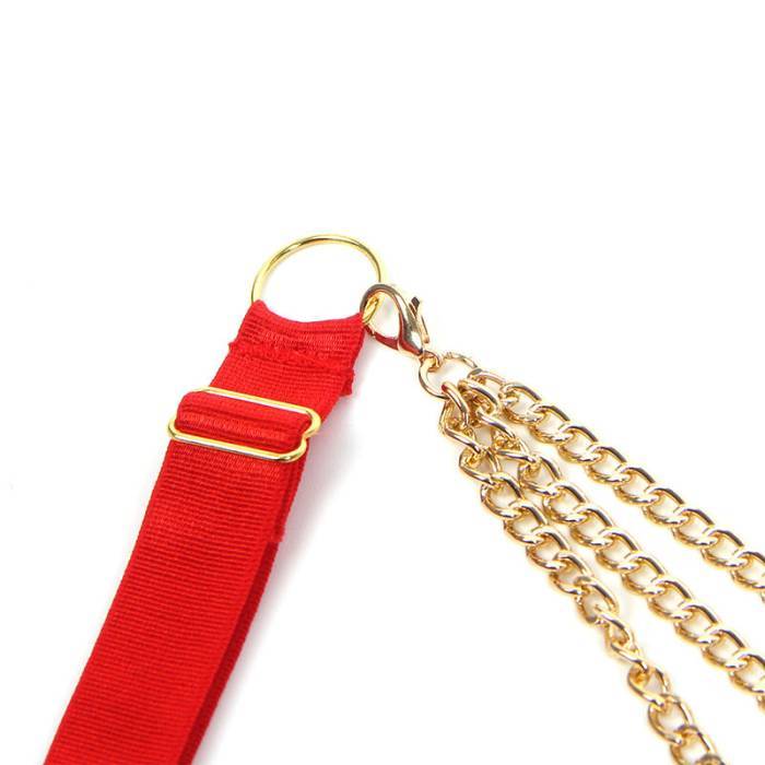 SUBBLIME - 955519 CONJUNTO DE SUTIÃ COM CORRENTES E MALHA CORAÃÃO VERMELHO S/M