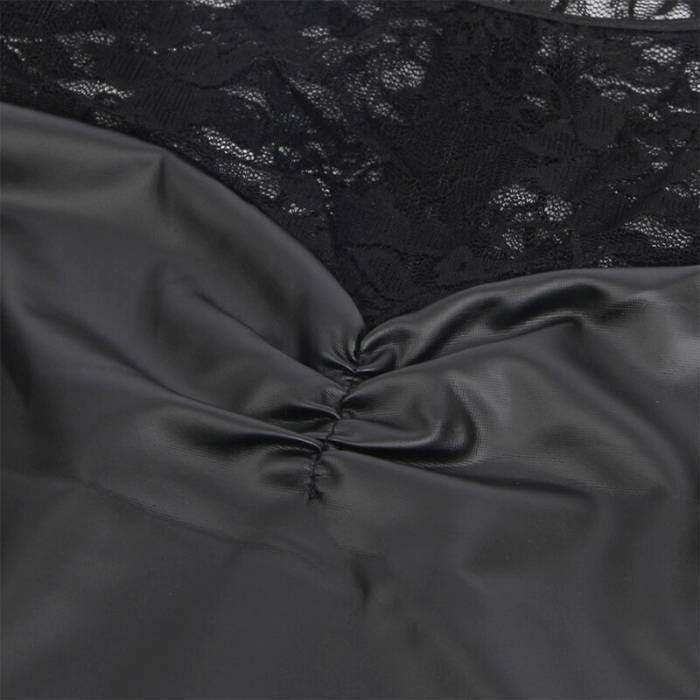 SUBBLIME - 955595 VESTIDO MANGA COMPRIDA COM RENDA PRETA S/M