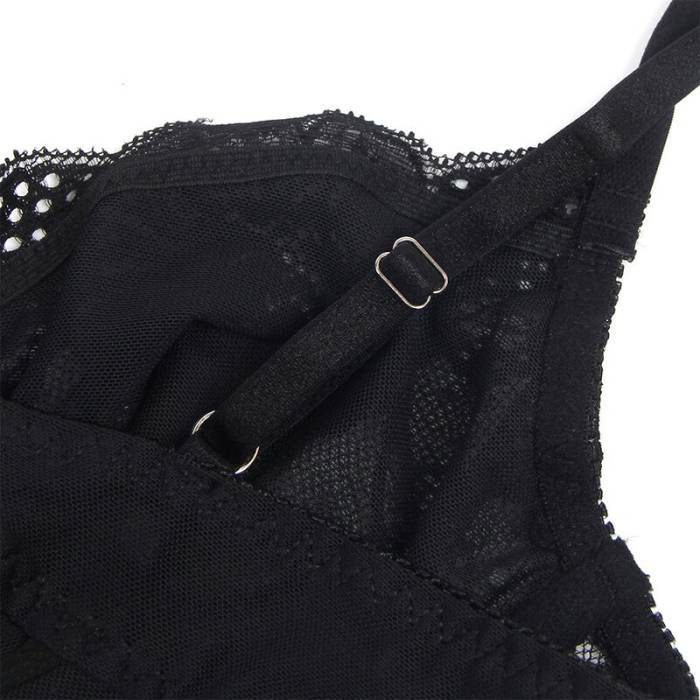 SUBBLIME - 955625 BODY DE RENDA COM FECHO NA PARTE INFERIOR PRETO L/XL