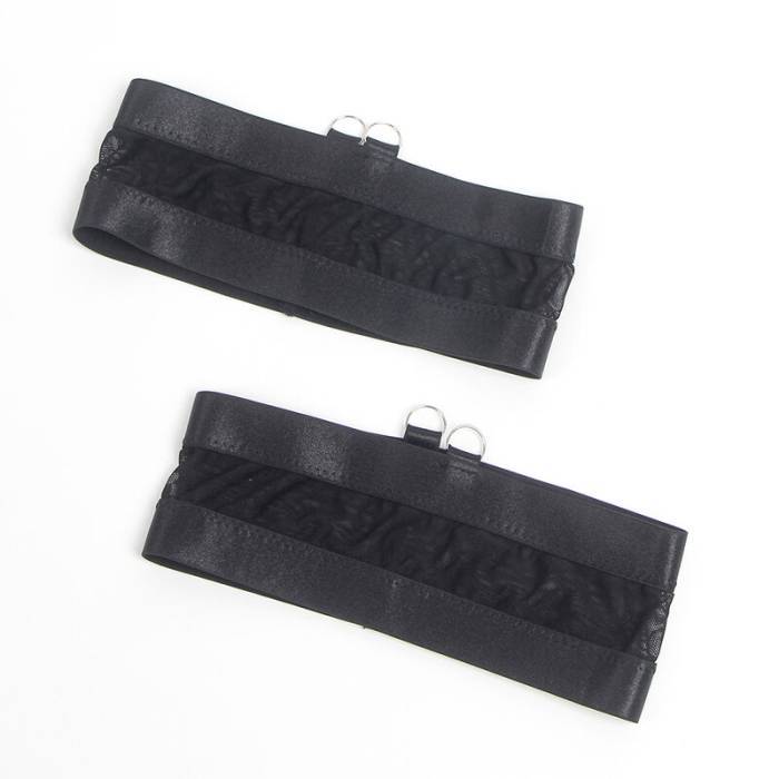 SUBBLIME - 955243 SUTIÃ BONDAGE PRETO COM CONJUNTO DE LIGA L/XL