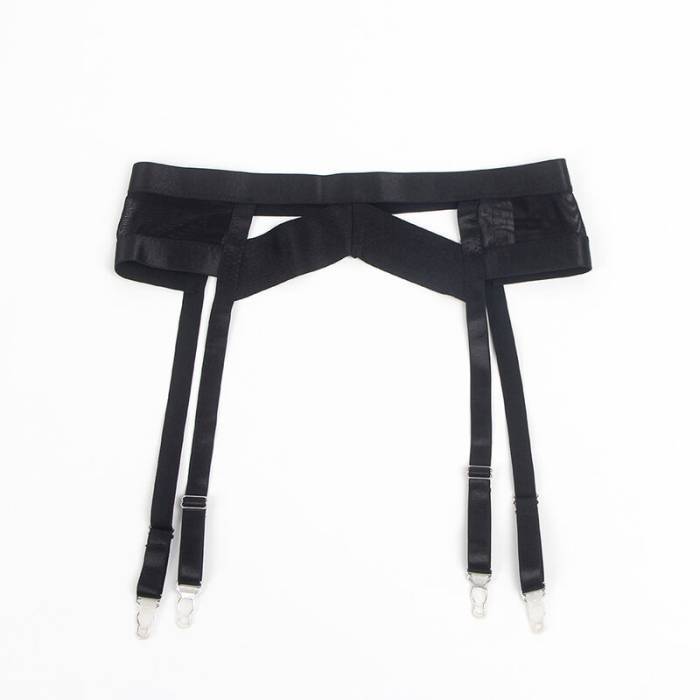 SUBBLIME - 955243 SUTIÃ BONDAGE PRETO COM CONJUNTO DE LIGA L/XL