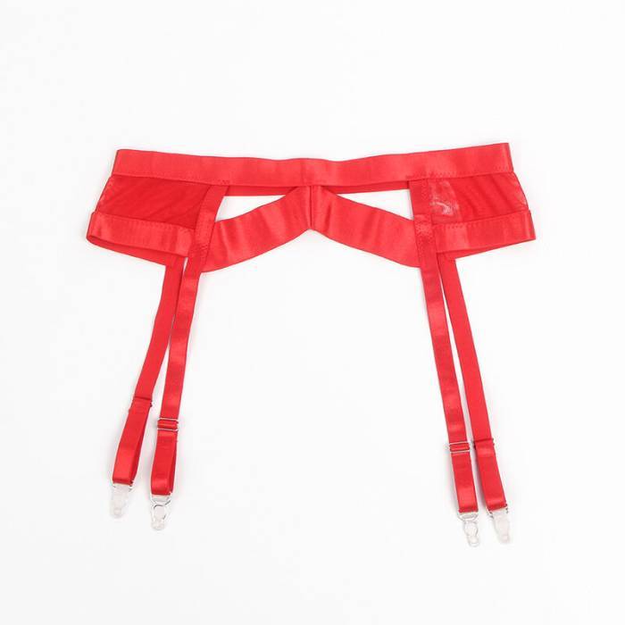 SUBBLIME - 955250 SUTIÃ BONDAGE VERMELHO COM CONJUNTO DE LIGA S/M