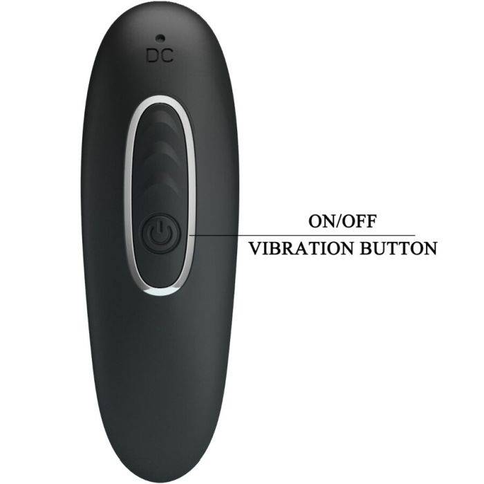 PRETTY LOVE - VIBRADOR ANAL SIDNEY 10 VIBRAÃÃES PRETO