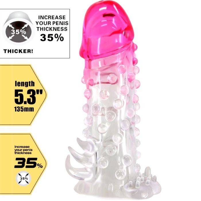 PRETTY LOVE - BAINHA DE AMPLIAÃÃO REALISTA WILFORD COM PÃNIS EM RELEVO ROSA