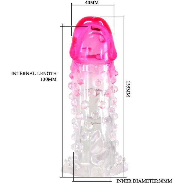 PRETTY LOVE - BAINHA DE AMPLIAÃÃO REALISTA WILFORD COM PÃNIS EM RELEVO ROSA