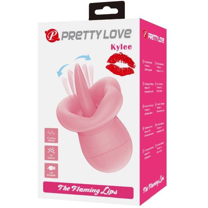 PRETTY LOVE - ESTIMULADOR DE CLITÃRIS KYLEE TONGUE 10 VIBRAÃÃES ROSA NUDE