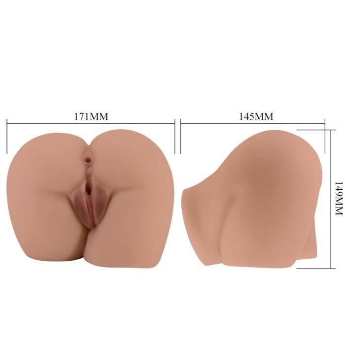 CRAZY BULL - BERNACE ASS VIBRADOR COM VAGINA REALISTA E ÃNUS CARNE CONTROLE REMOTO