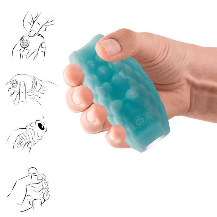 PRETTY LOVE - MASTURBADOR MASCULINO SILICONE ATHENA EROS AZUL CÃU