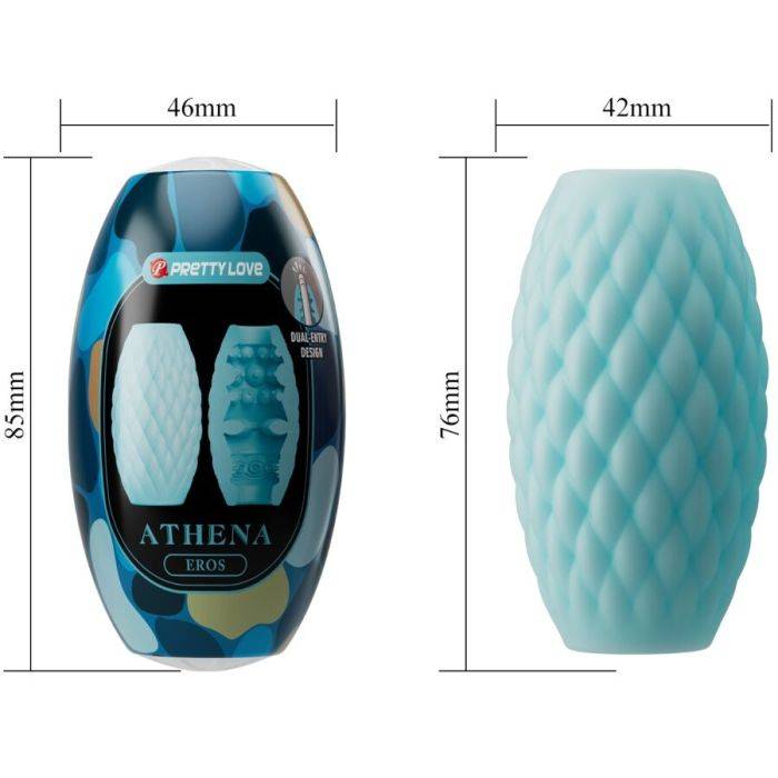 PRETTY LOVE - MASTURBADOR MASCULINO SILICONE ATHENA EROS AZUL CÃU