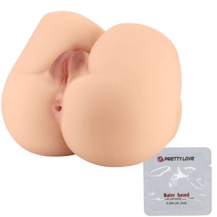CRAZY BULL - VIBRADOR TRASEIRO ROLONDA COM VAGINA E ÃNUS REALISTAS NATURAIS