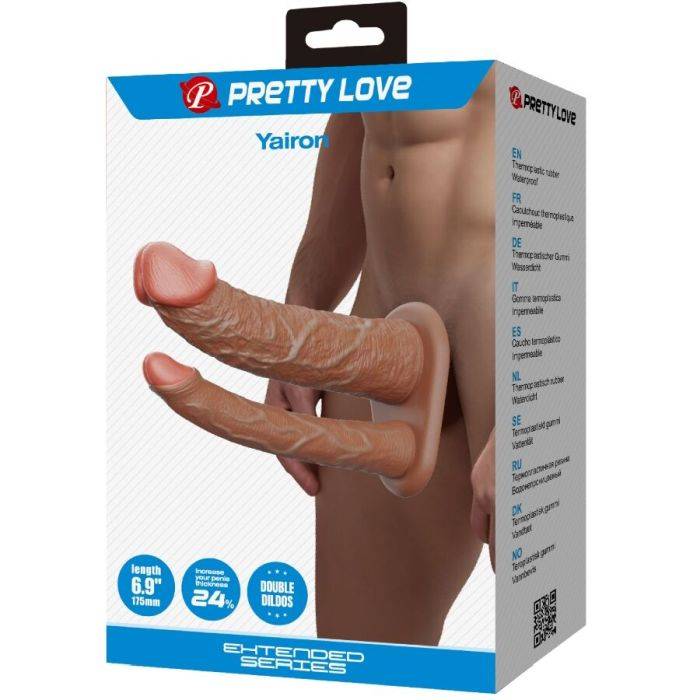 PRETTY LOVE - YAIRON MANGA DUPLA PARA PÃNIS COM EXTENSÃO DE 4 CM MULATO