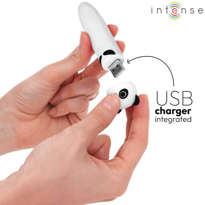 INTENSO - POH PANDA VIBRATING BULLET USB RECARREGÃVEL 10 X 2,2 CM