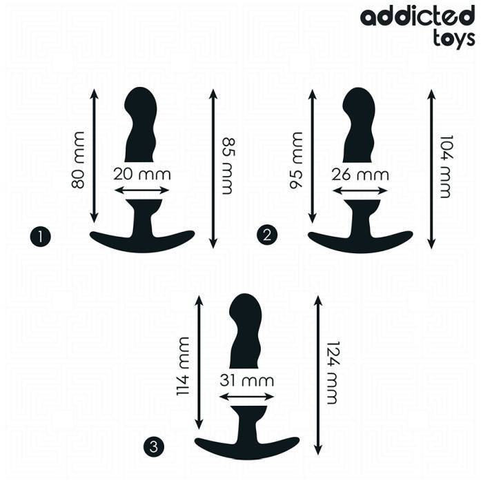 ADDICTED TOYS - CONJUNTO DE 3 PLUG ANAL MODELO 1