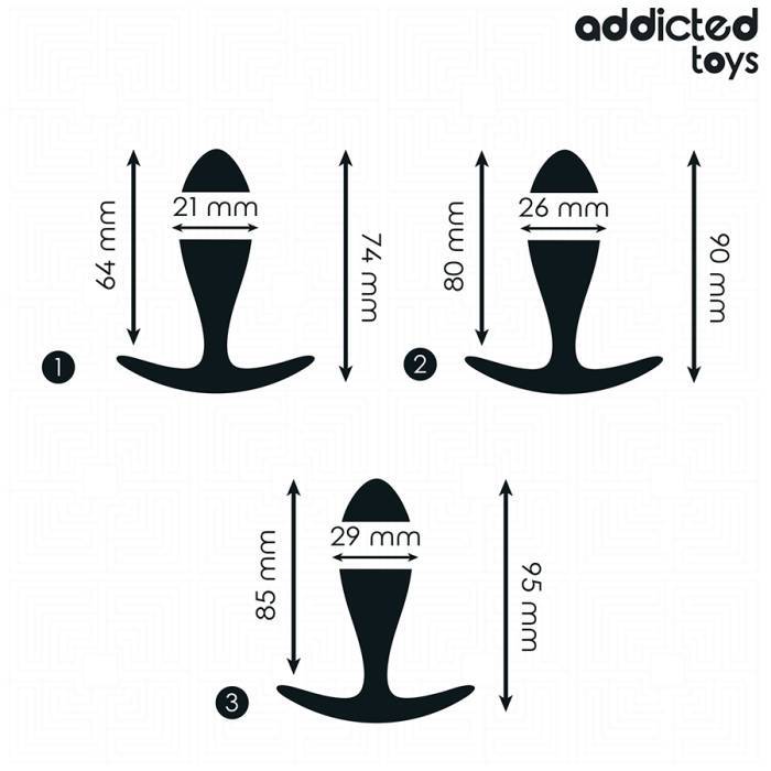 ADDICTED TOYS - CONJUNTO DE 3 PLUG ANAL MODELO 2