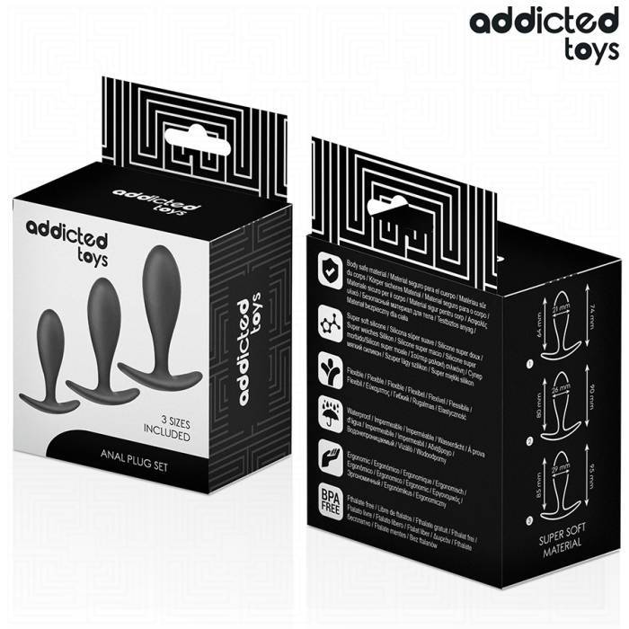 ADDICTED TOYS - CONJUNTO DE 3 PLUG ANAL MODELO 2