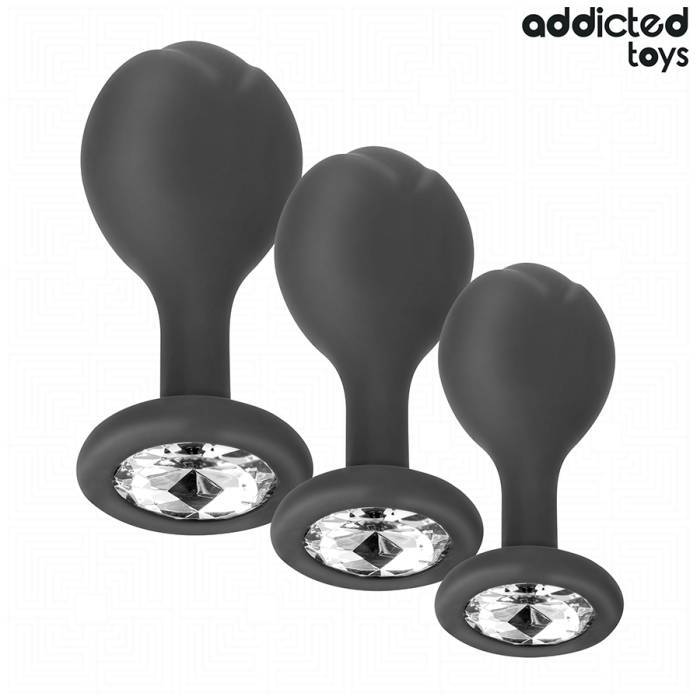 ADDICTED TOYS - CONJUNTO DE 3 PLUG ANAL COM JOIA