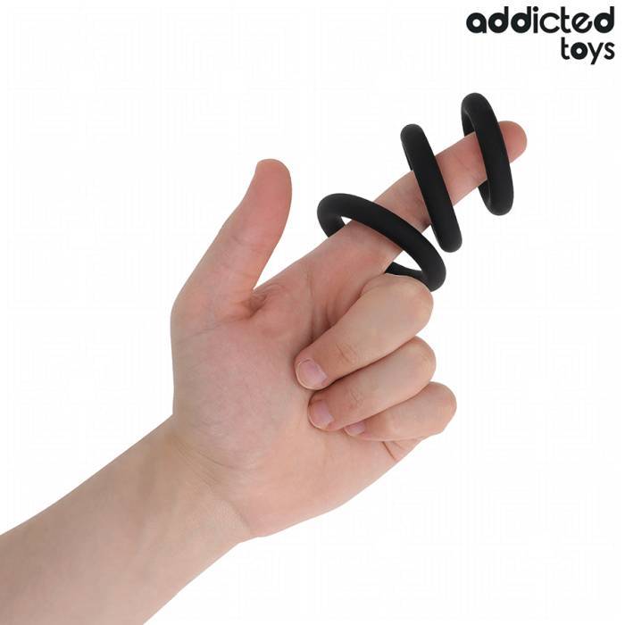 ADDICTED TOYS - CONJUNTO DE ANÃIS DE SILICONE MODELO 1