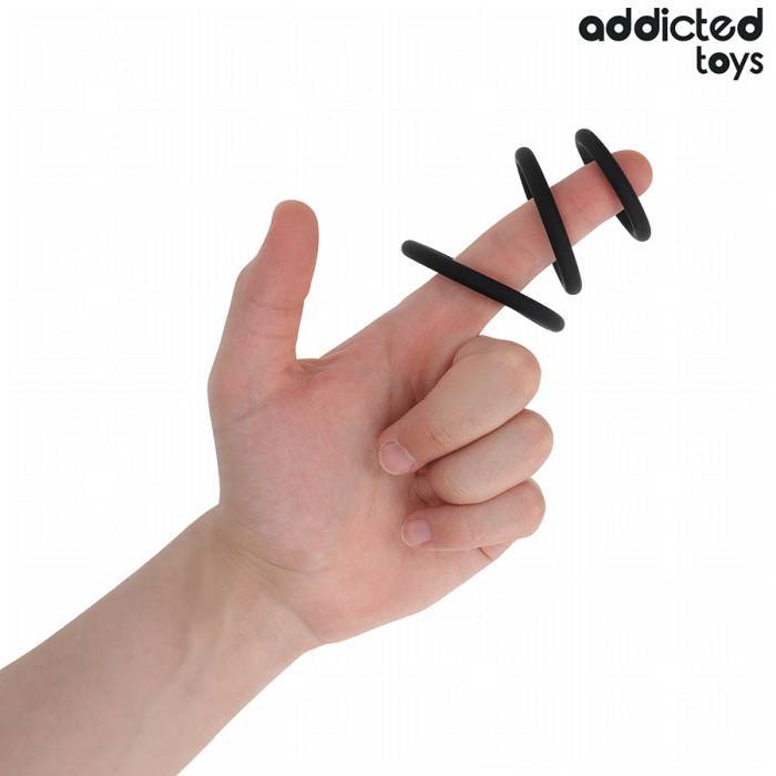 ADDICTED TOYS - CONJUNTO DE ANÃIS DE SILICONE MODELO 2