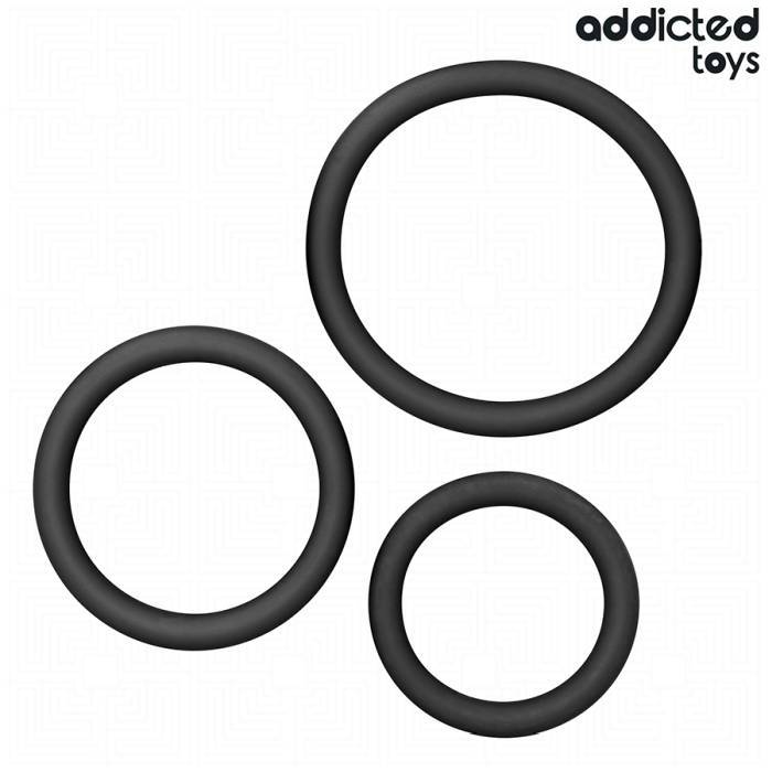 ADDICTED TOYS - CONJUNTO DE ANÃIS DE SILICONE MODELO 2