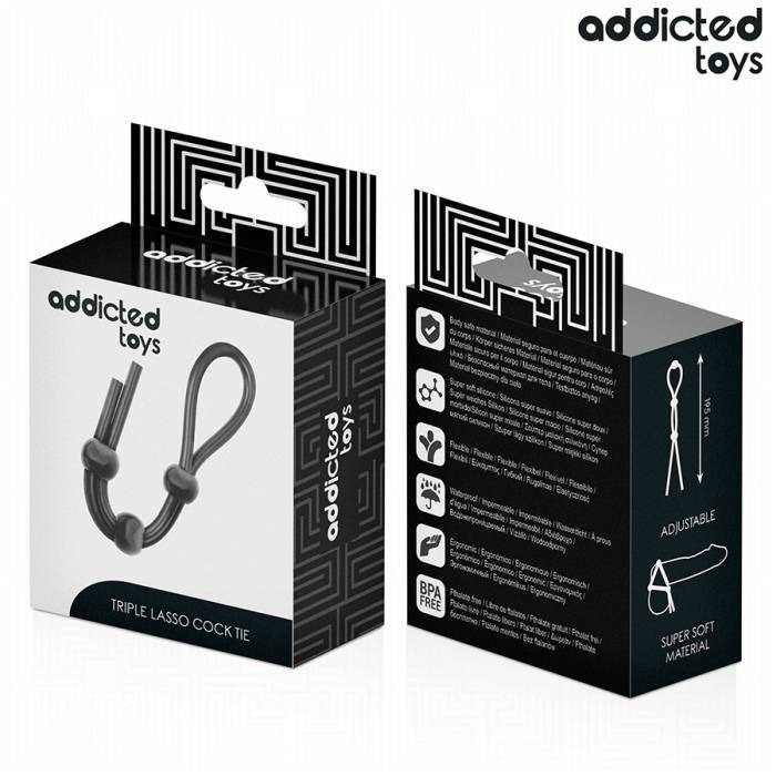 ADDICTED TOYS - CORDA DE SILICONE PARA O PÃNIS DE TRIPLO LOOP