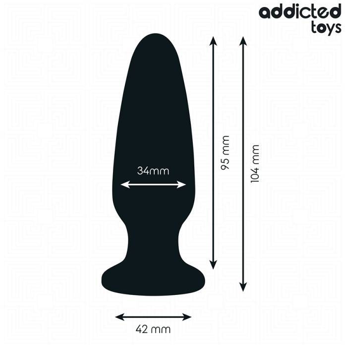 ADDICTED TOYS - PLUG ANAL COM JOIA TAMANHO M 10,4 CM