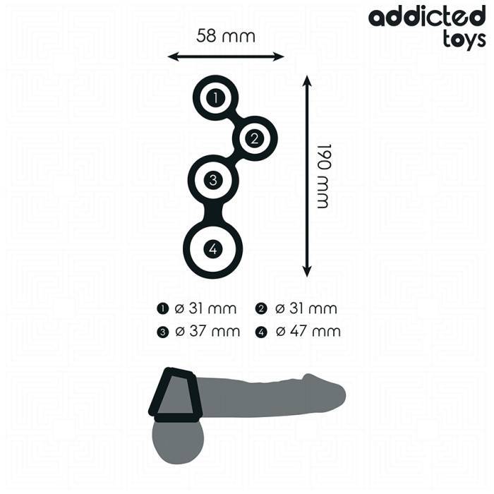 ADDICTED TOYS - ANEL PARA PÃNIS COM DIVISORES PARA TESTÃCULOS