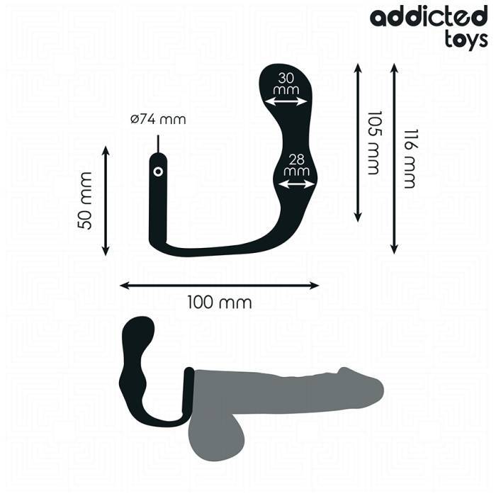 ADDICTED TOYS - PLUG ANAL COM ANEL MODELO 3