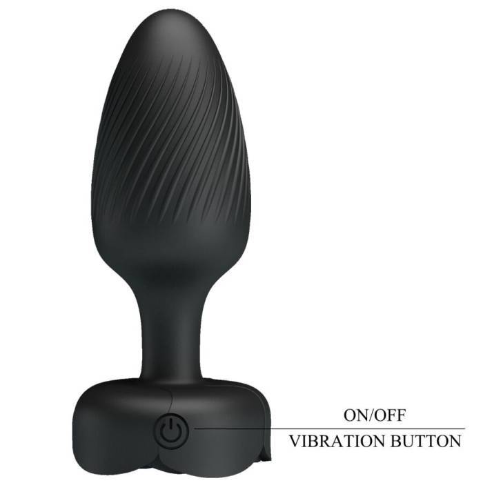 PRETTY LOVE - VARIAN ANAL PLUG COM LUZ LED PRETO 10,8 CM