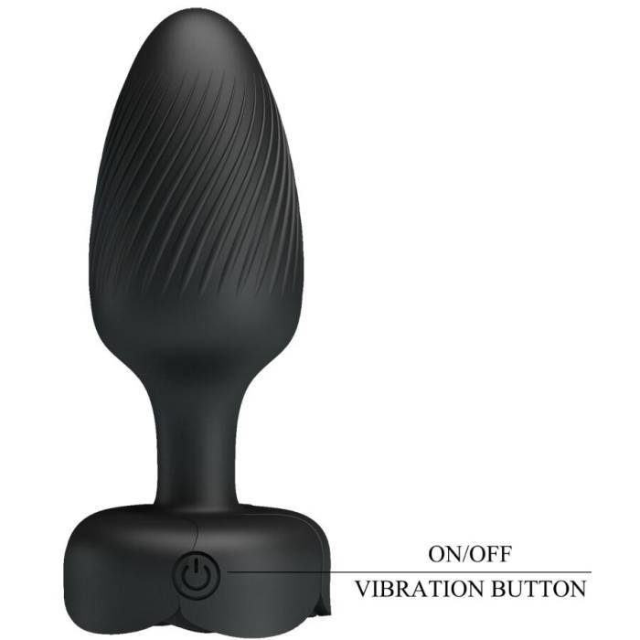 PRETTY LOVE - OSBORN PLUG ANAL COM LUZ LED PRETO 9,8 CM