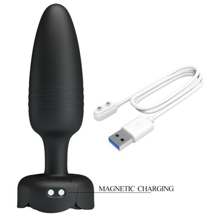 PRETTY LOVE - TARION ANAL PLUG COM LUZ LED PRETO 12,5 CM