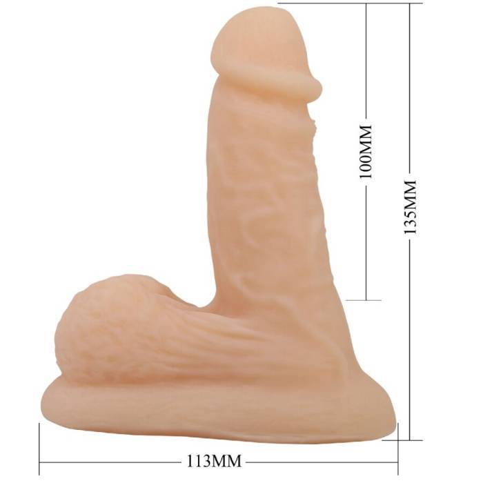 PRETTY LOVE - WILDON DILDO ULTRA REALISTA E ELÃSTICO 10 CM NATURAL