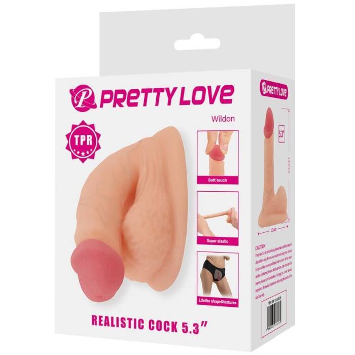 PRETTY LOVE - WILDON DILDO ULTRA REALISTA E ELÃSTICO 10 CM NATURAL