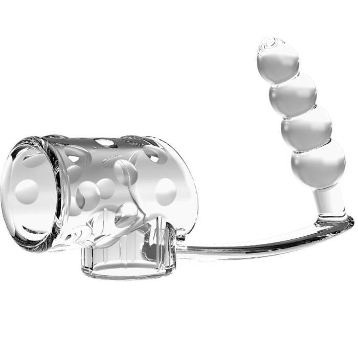 PRETTY LOVE - MANGA PARA PÃNIS COM PLUG ANAL TRANSPARENTE