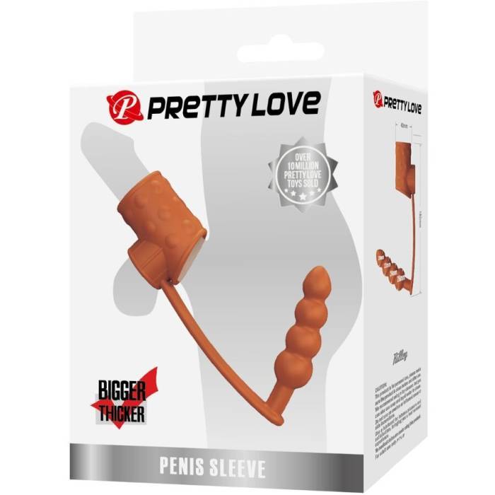 PRETTY LOVE - MANGA PARA PÃNIS COM PLUG ANAL NATURAL