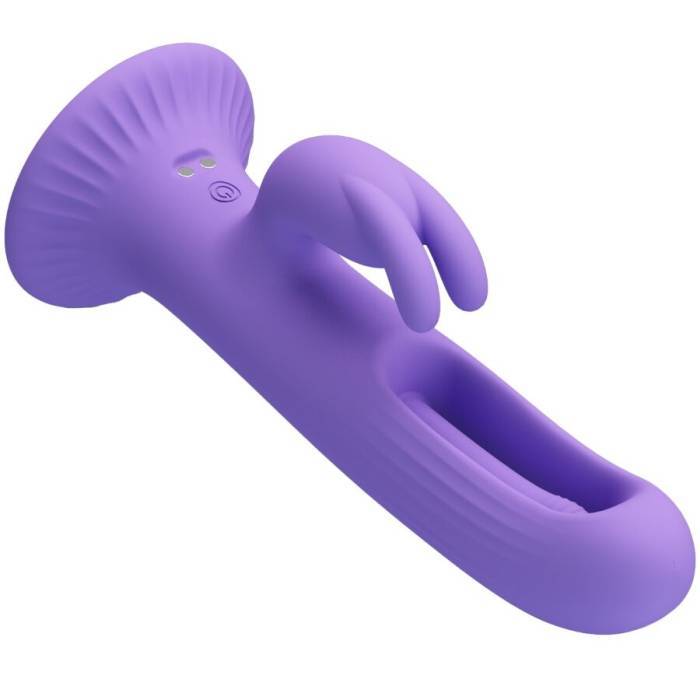 PRETTY LOVE - VIBRADOR DE COELHO KILLMOULIS 12 MODOS DE VIBRAÃÃO ROXO
