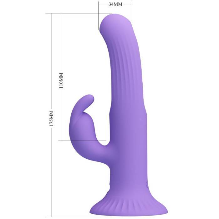 PRETTY LOVE - VIBRADOR DE COELHO KILLMOULIS 12 MODOS DE VIBRAÃÃO ROXO