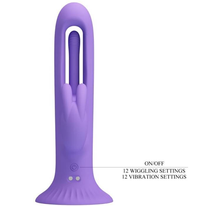 PRETTY LOVE - VIBRADOR DE COELHO KILLMOULIS 12 MODOS DE VIBRAÃÃO ROXO