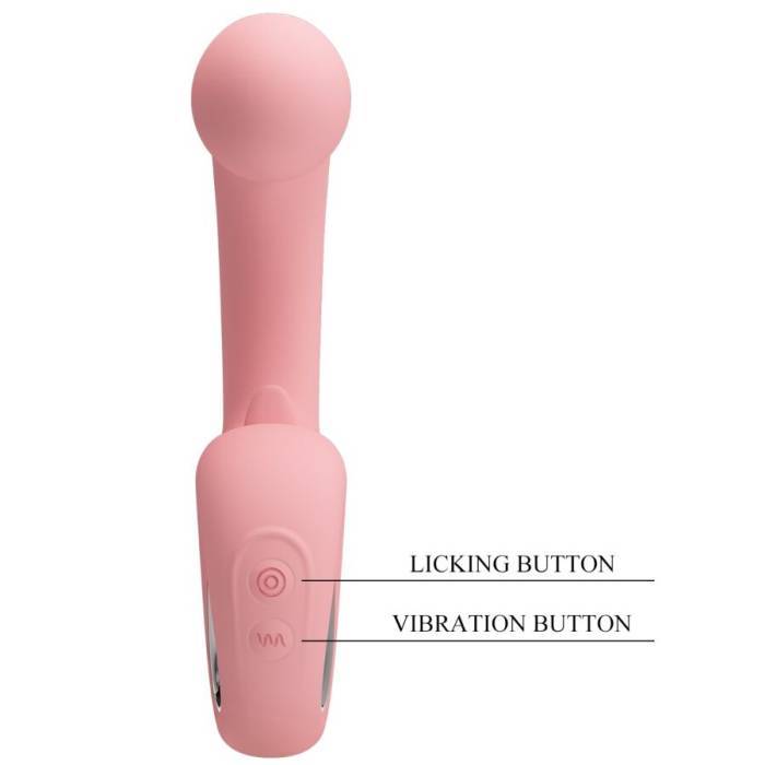 PRETTY LOVE - ERYNNYES VIBRADOR PONTO G + ESTIMULADOR DE CLITÃRIS 10 VIBRAÃÃES ROSA