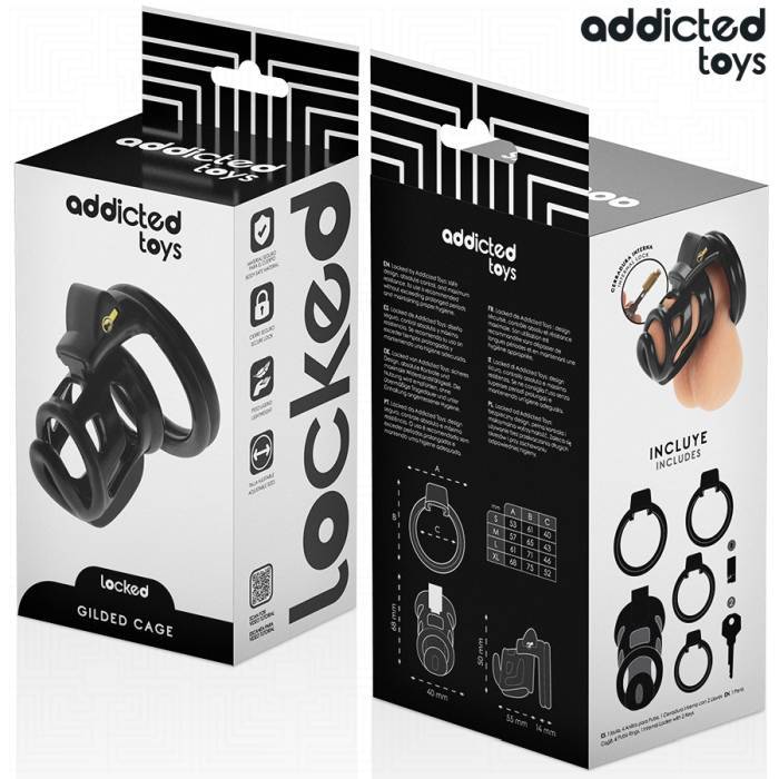 ADDICTED TOYS LOCKED - GAIOLA GILDEN GAIOLA PARA PÃNIS 8,5 CM